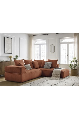 Canapé d'angle droit Whesley Orange