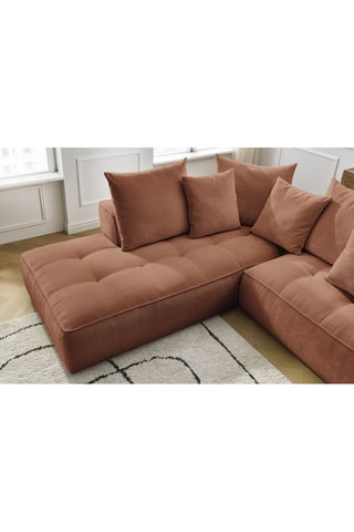 Canapé d'angle droit Whesley Orange