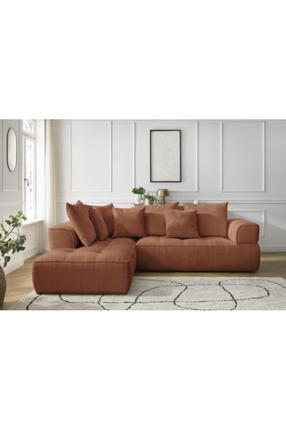 Canapé d'angle gauche Whesley Orange