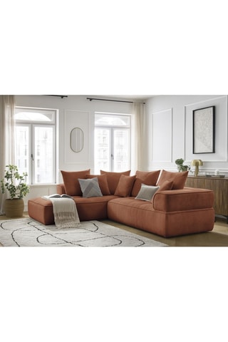 Canapé d'angle gauche Whesley Orange