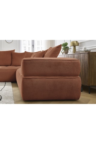 Canapé d'angle gauche Whesley Orange