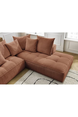 Canapé d'angle gauche Whesley Orange