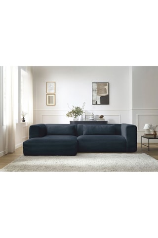 Canapé d'angle gauche Harry Bleu foncé