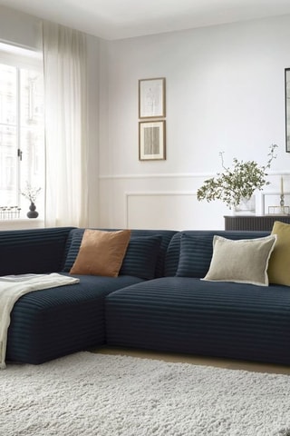 Canapé d'angle gauche Harry Bleu foncé