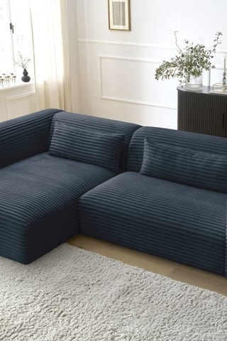 Canapé d'angle gauche Harry Bleu foncé