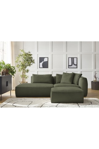 Canapé et pouf Leopold Vert clair