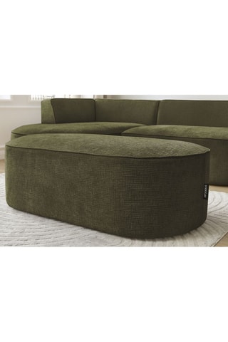 Canapé d'angle gauche avec pouf Rousseau - Vert
