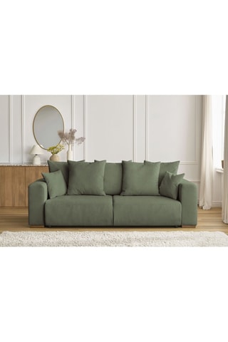 Canapé droit convertible Sidonie - Vert