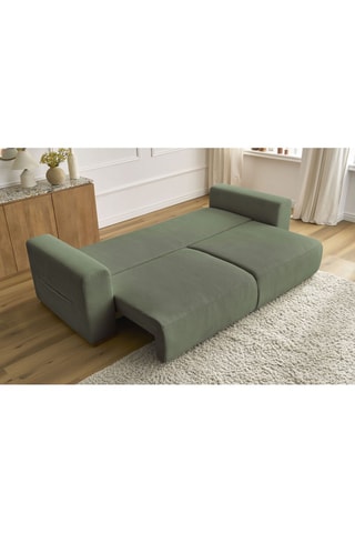 Canapé droit convertible Sidonie - Vert