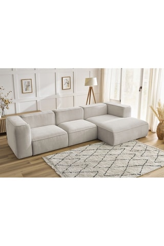 Canapé d'angle droit Zephyr - Beige