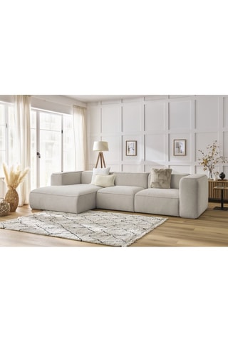 Canapé d'angle gauche Zephyr - Beige