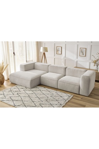 Canapé d'angle gauche Zephyr - Beige