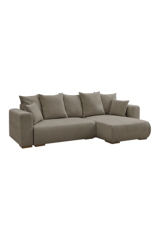 Canapé d'angle réversible convertible Sidonie - Taupe - Couchage 231 x 133 cm