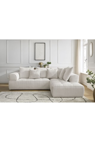 Canapé d'angle droit Whesley Beige