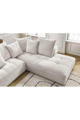 Canapé d'angle droit Whesley Beige