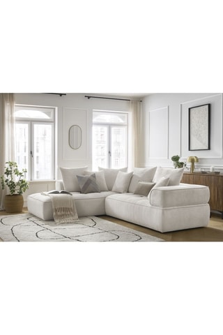 Canapé d'angle gauche Whesley Beige