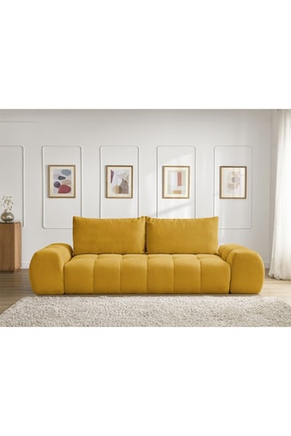 Canapé Everest - Jaune - 3 places - En tissu texturé