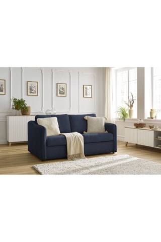 Canapé convertible Lenny - Bleu foncé - Couchage 133 x 195 cm