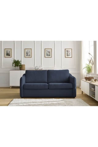 Canapé convertible Lenny - Bleu foncé - Couchage 133 x 195 cm