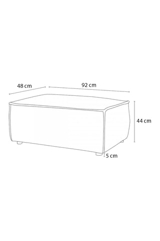 Pouf compact Nihad - Gris foncé