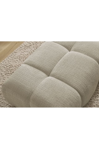 Pouf Ivane - Beige - En tissu texturé