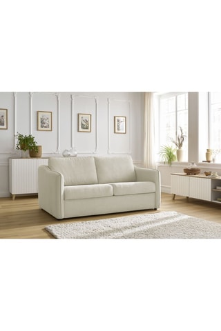 Canapé convertible Lenny - Beige - Couchage 133 x 195 cm