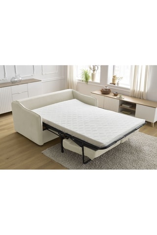 Canapé convertible Lenny - Beige - Couchage 133 x 195 cm