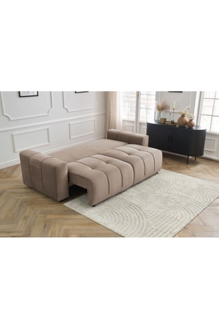 Canapé convertible Arsene - Taupe - Couchage 190 x 155 cm