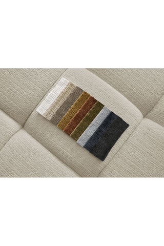 Canapé d'angle droit Ivane - Beige - 3 places - En tissu texturé