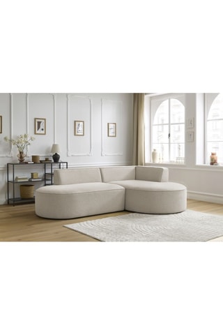 Canapé d'angle droit Rousseau - Beige