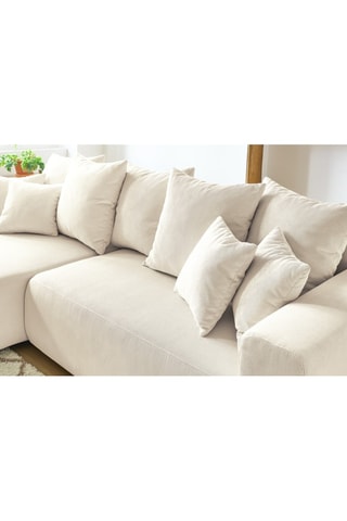 Canapé d'angle réversible convertible Envy - Crème - Couchage 231 x 130 cm