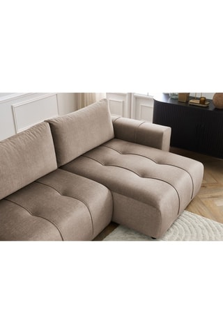 Canapé d'angle réversible convertible  Arsene - Taupe - Couchage 135 x 232 cm