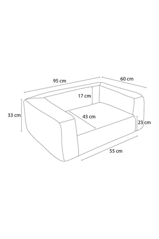 Panier pour chien Salto – Beige - En velours côtelé