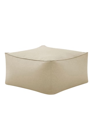 Pouf Riviera - Beige - En tissu lisse déperlant