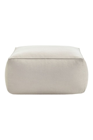 Pouf Riviera - Beige - En tissu chiné