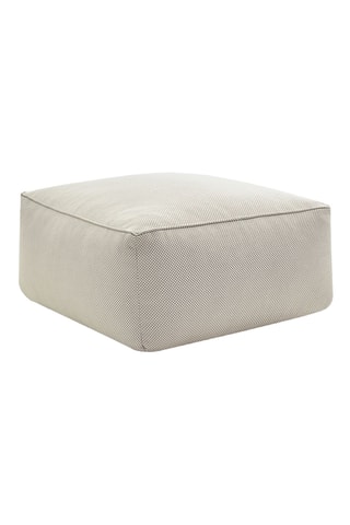 Pouf Riviera - Beige - En tissu chiné