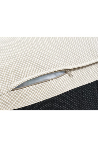 Pouf Riviera - Beige - En tissu chiné