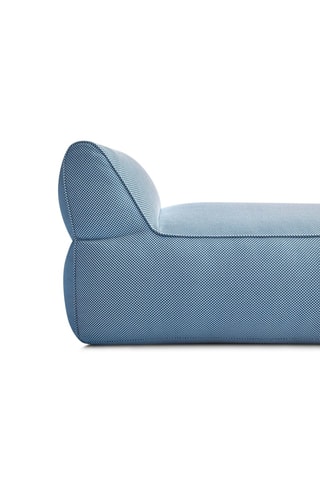 Méridienne Riviera - Bleu - En tissu chiné déperlant