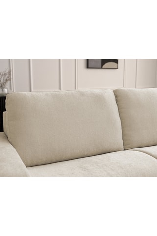 Canapé convertible Ibiza - Beige - 3 places - En tissu texturé doux