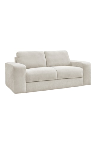 Canapé convertible Ibiza - Beige - 3 places - En tissu texturé doux