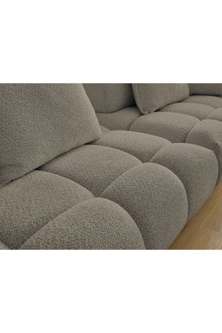 Canapé Alya - Taupe - 4 places - En tissu bouclette