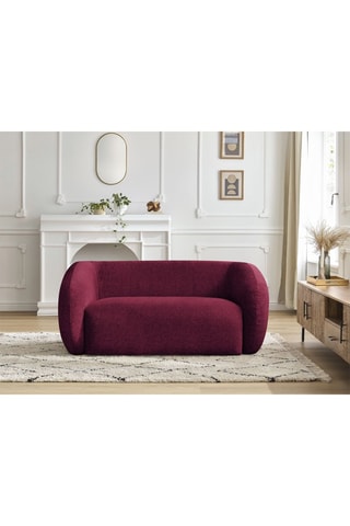 Canapé Céline - Rouge - 2 places - En tissu texturé