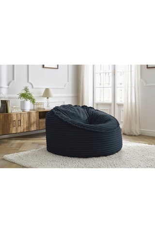 Pouf Socrate - 106 x 79 x 106 cm - Bleu foncé