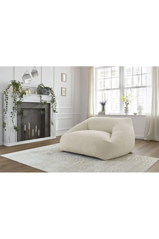 Pouf ultra moelleux Lilibet -  Beige