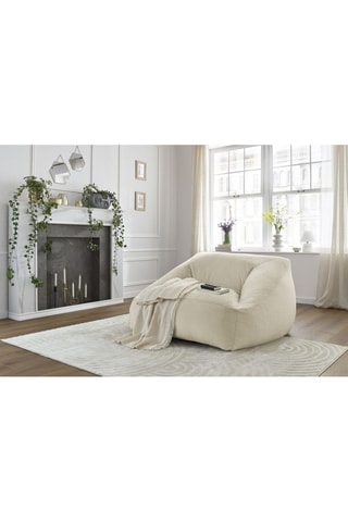 Pouf ultra moelleux Lilibet - Blanc