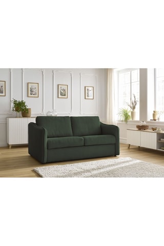 Canapé convertible Lenny - Vert - Couchage 133 x 195 cm