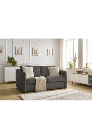 Canapé convertible Lenny - Taupe - Couchage 133 x 195 cm