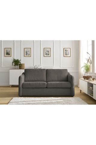 Canapé convertible Lenny - Taupe - Couchage 133 x 195 cm