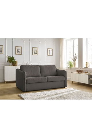 Canapé convertible Lenny - Taupe - Couchage 133 x 195 cm