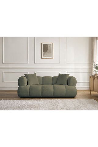 Canapé Pamira - Vert d’eau - 2 places - En tissu bouclette